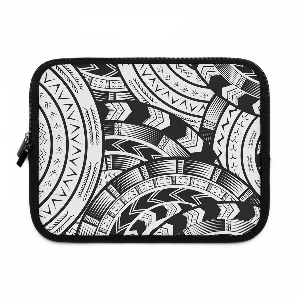 Black and White Tatau Laptop Sleeve