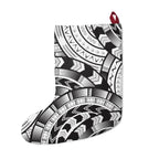 Black and White Tatau Christmas Stocking