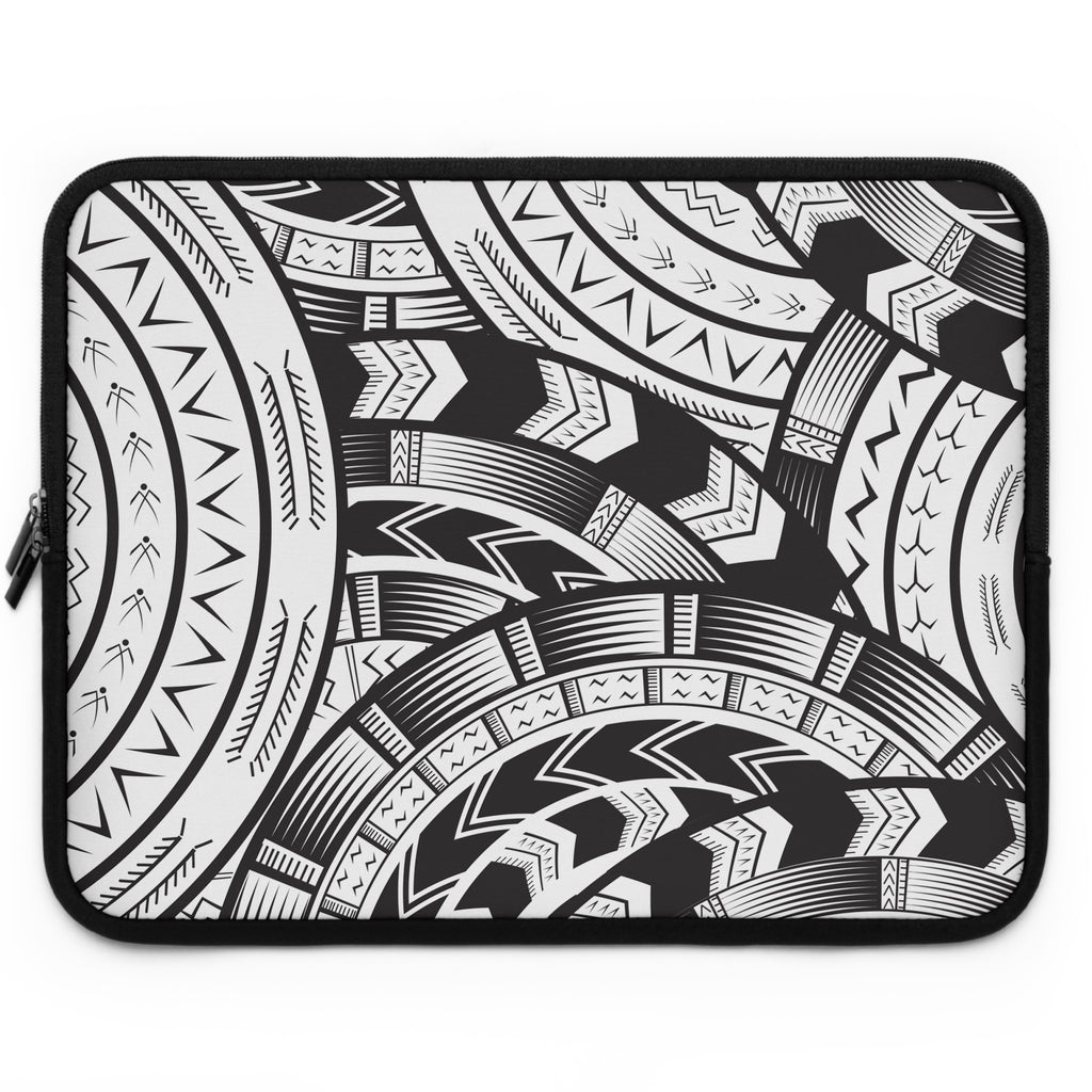 Black and White Tatau Laptop Sleeve