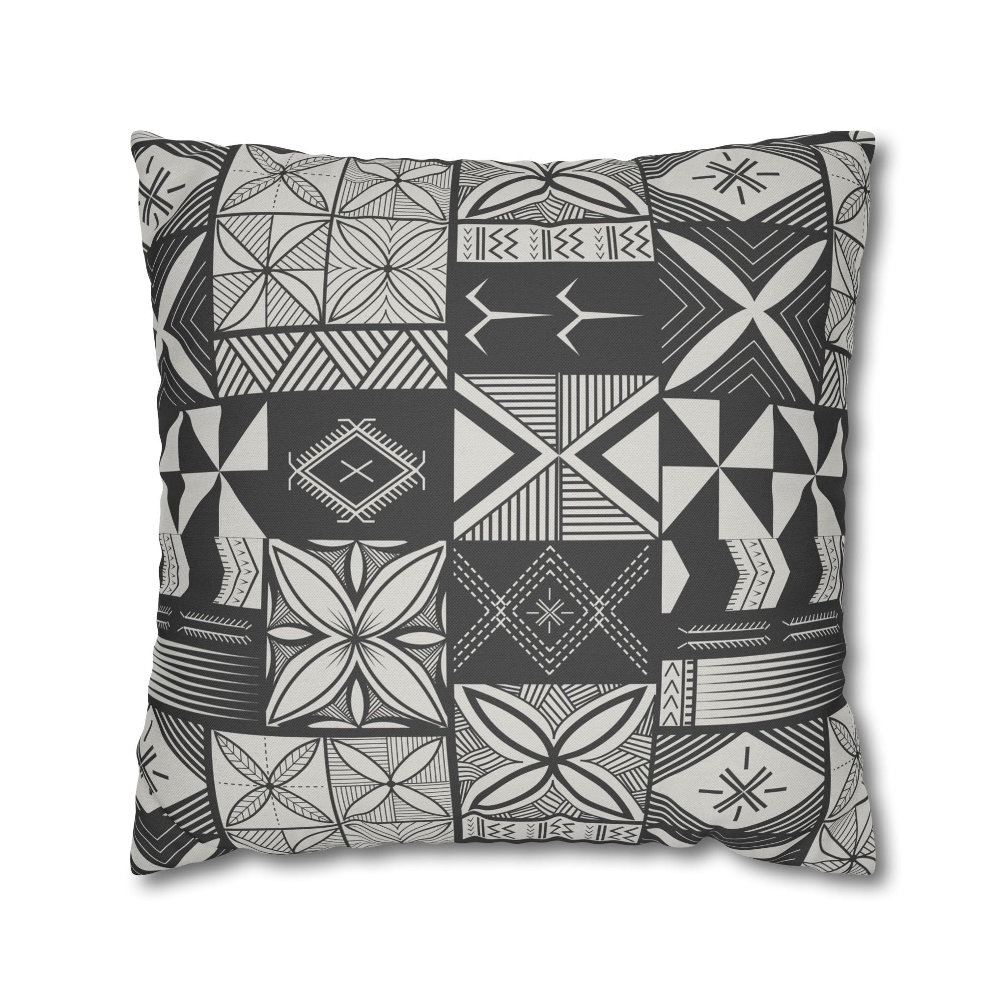 Maluelue (Black & Grey) Square Pillow Case