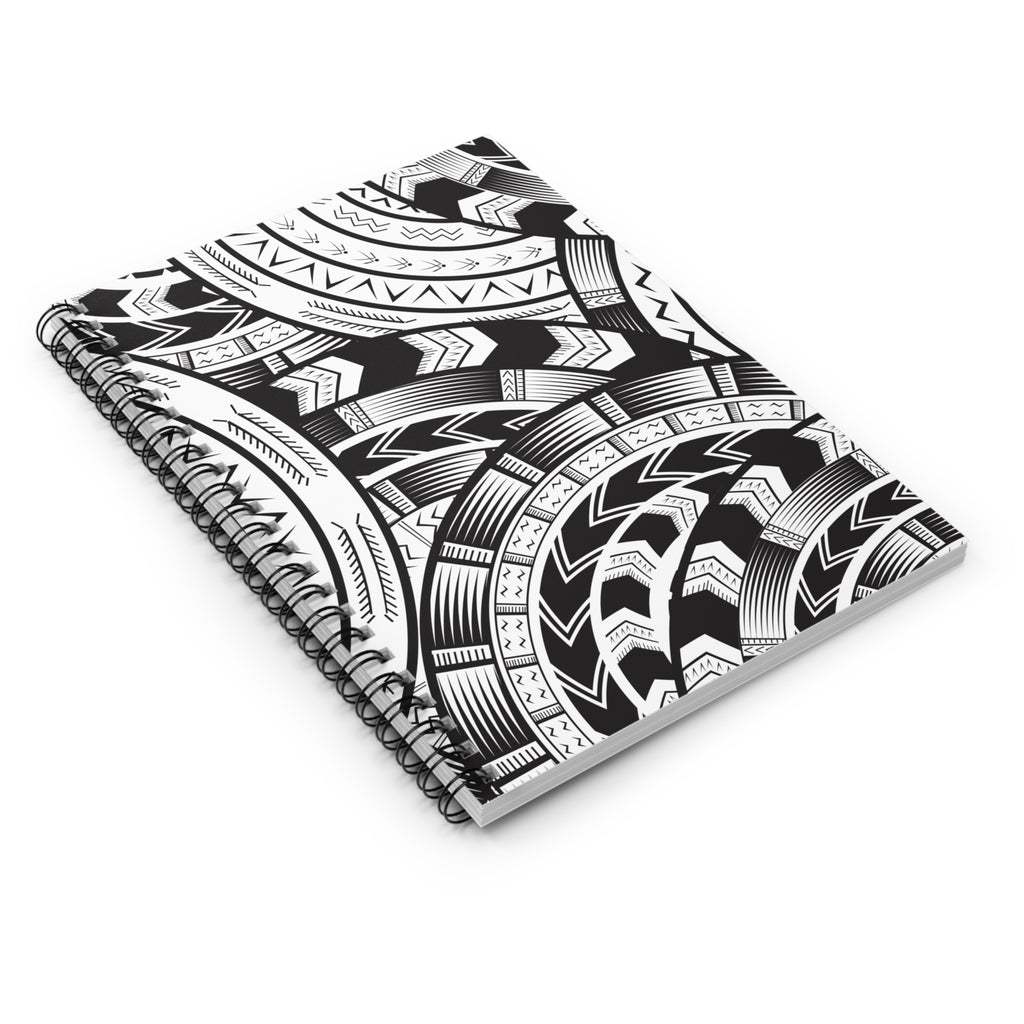 Black and White Tatau Spiral Notebook