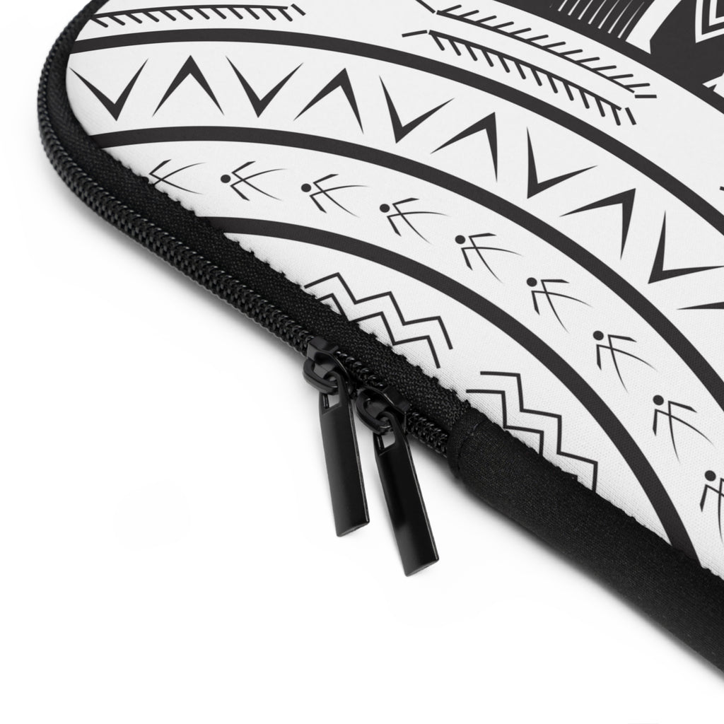 Black and White Tatau Laptop Sleeve
