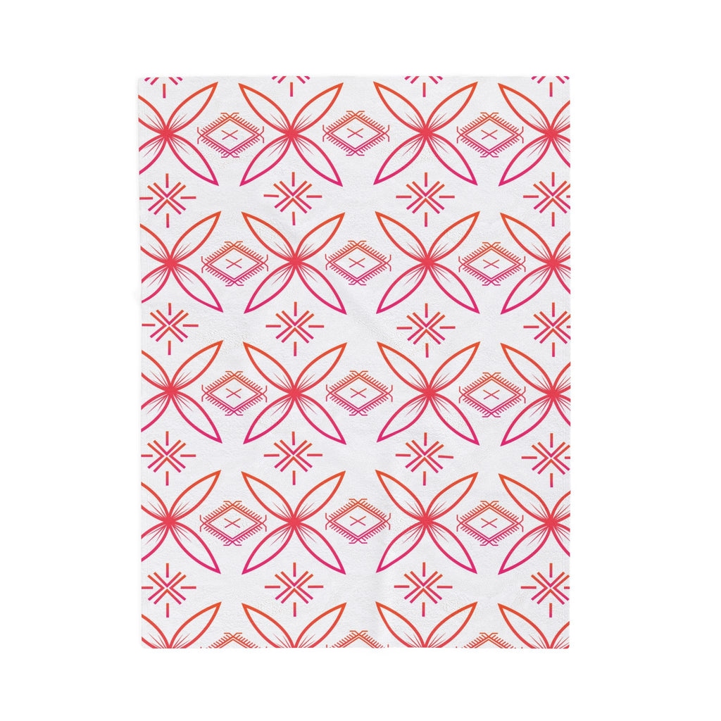 Fuli (Pink & Orange) Velveteen Plush Blanket