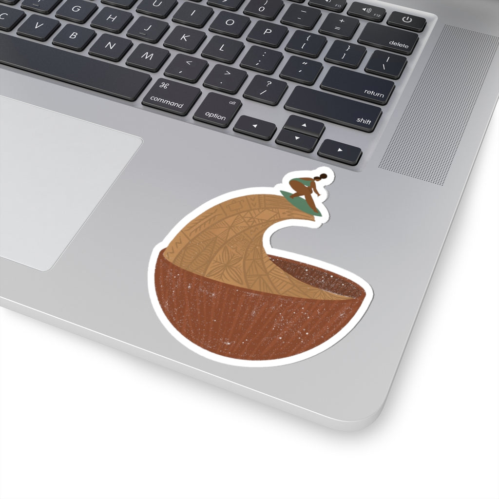 Surfing Kava Queen Sticker