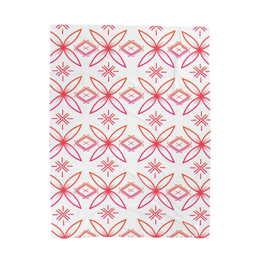Fuli (Pink & Orange) Velveteen Plush Blanket