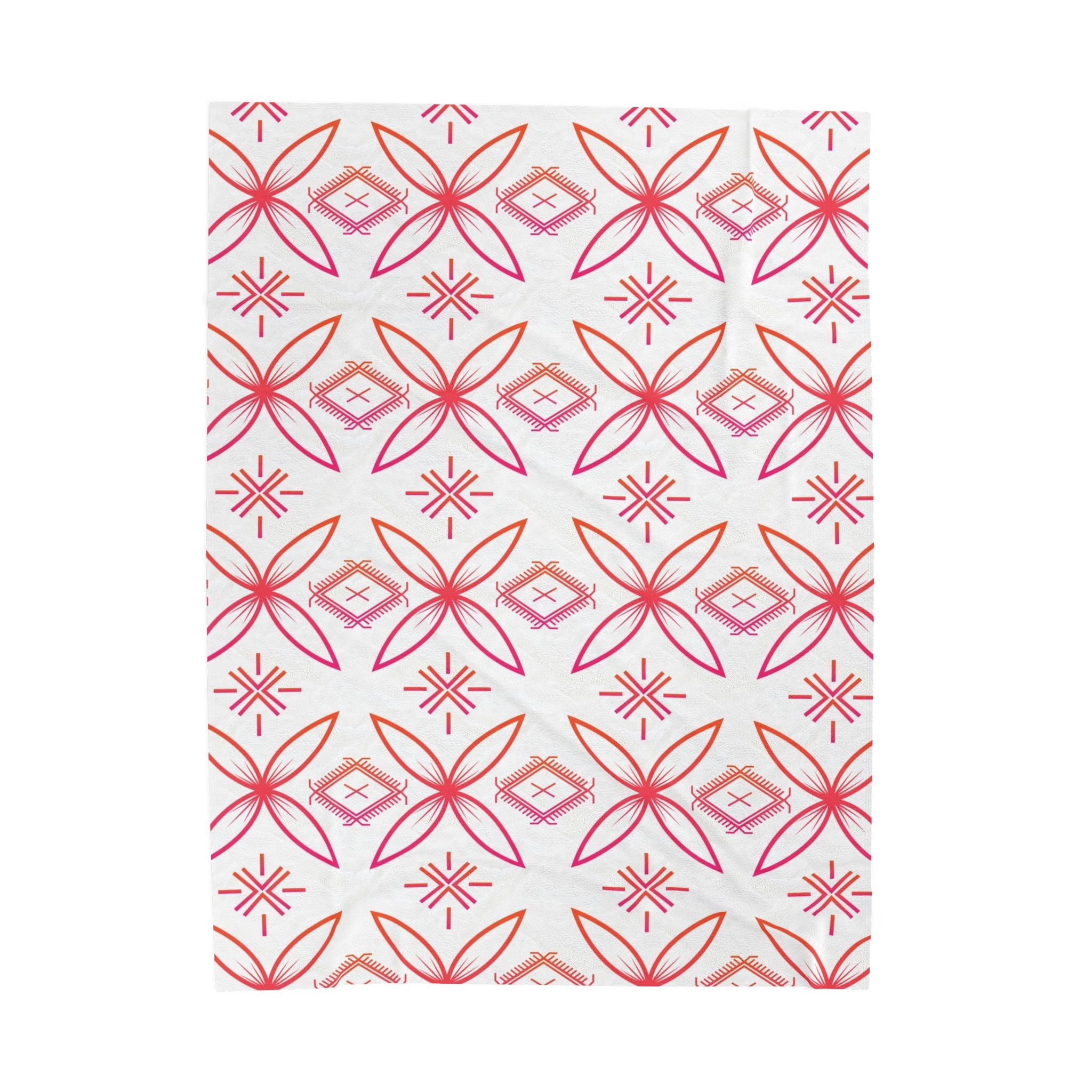 Fuli (Pink & Orange) Velveteen Plush Blanket