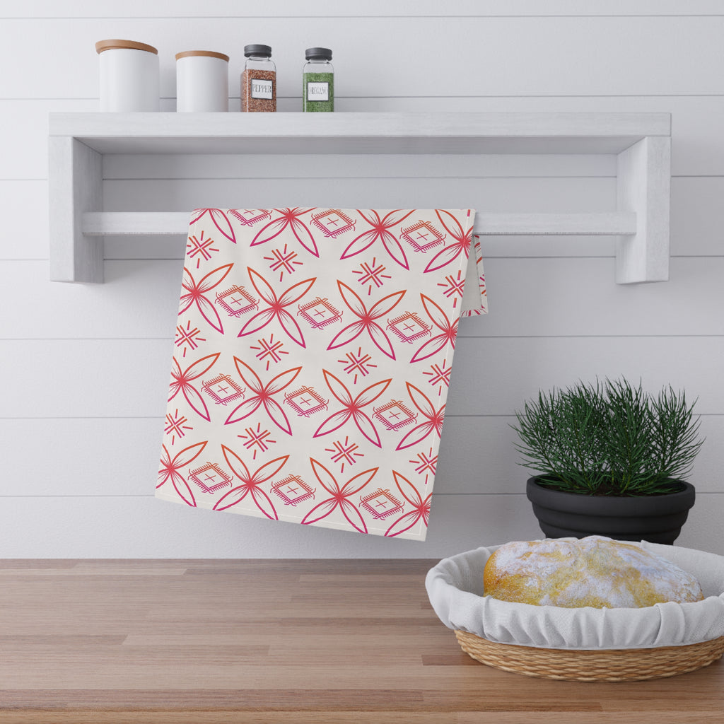 Fuli (Pink & Orange) Tea Towel