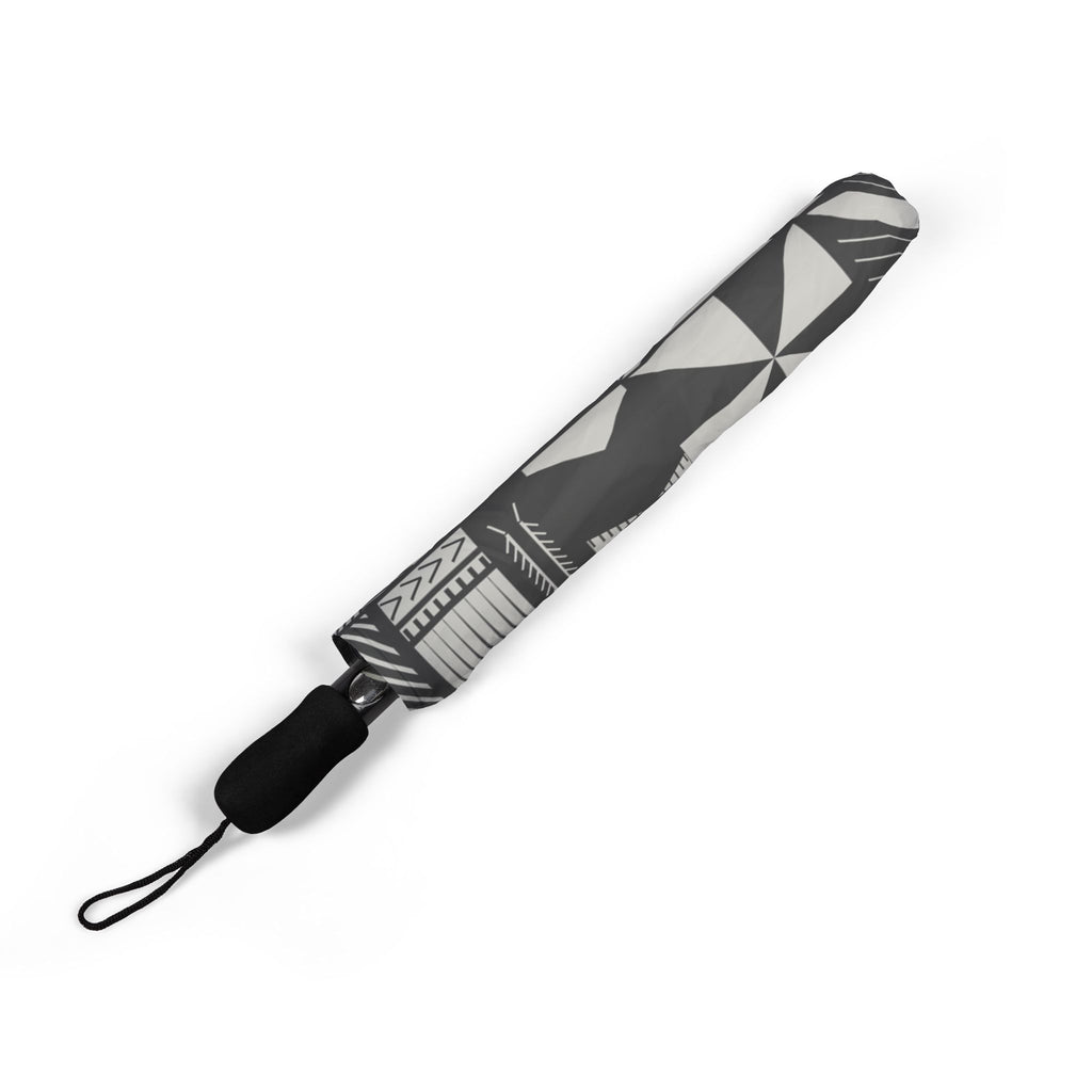 Maluelue (Black & Grey) Foldable Umbrella