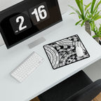 Black and White Tatau Desk Mat