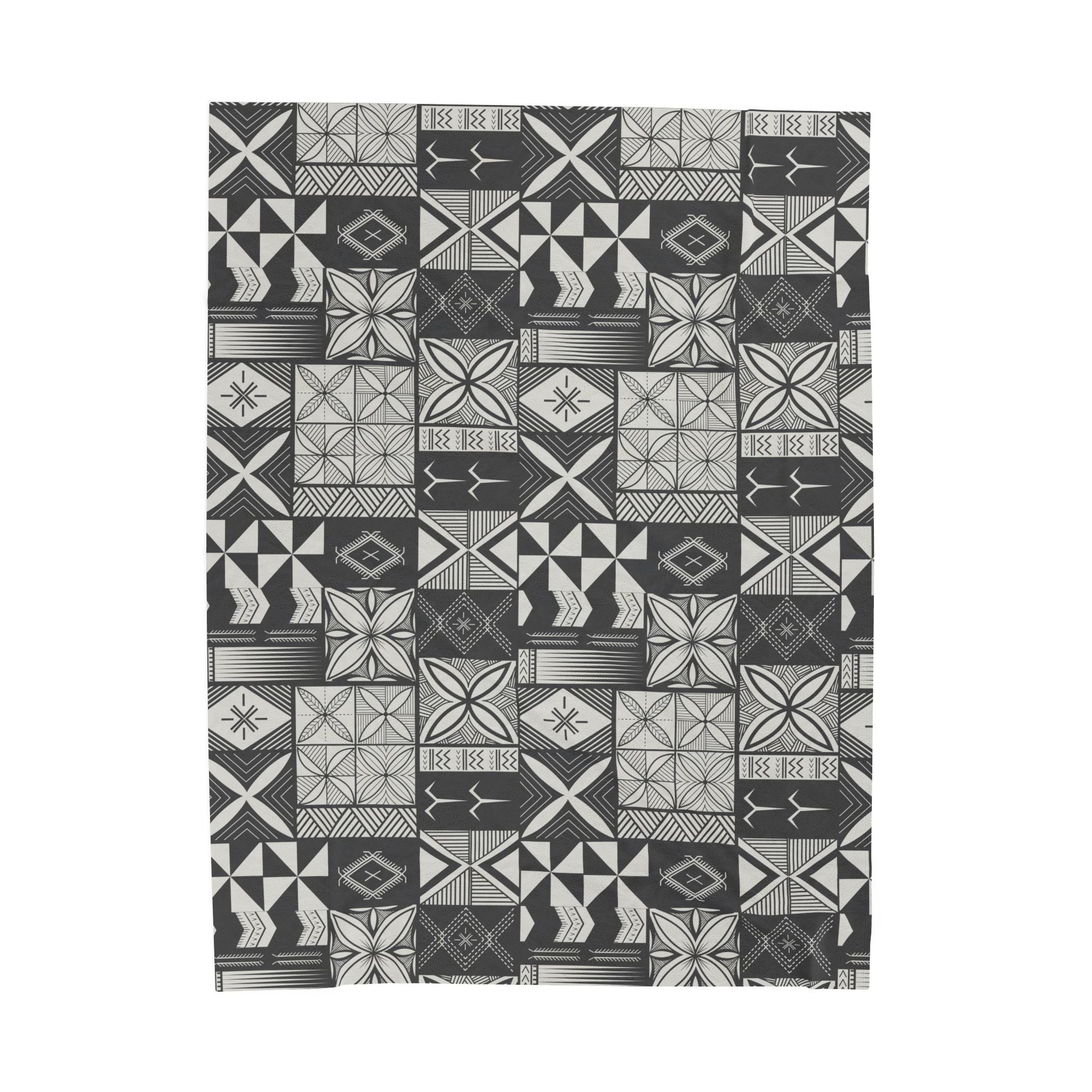 Maluelue (Black & Grey) Velveteen Plush Blanket