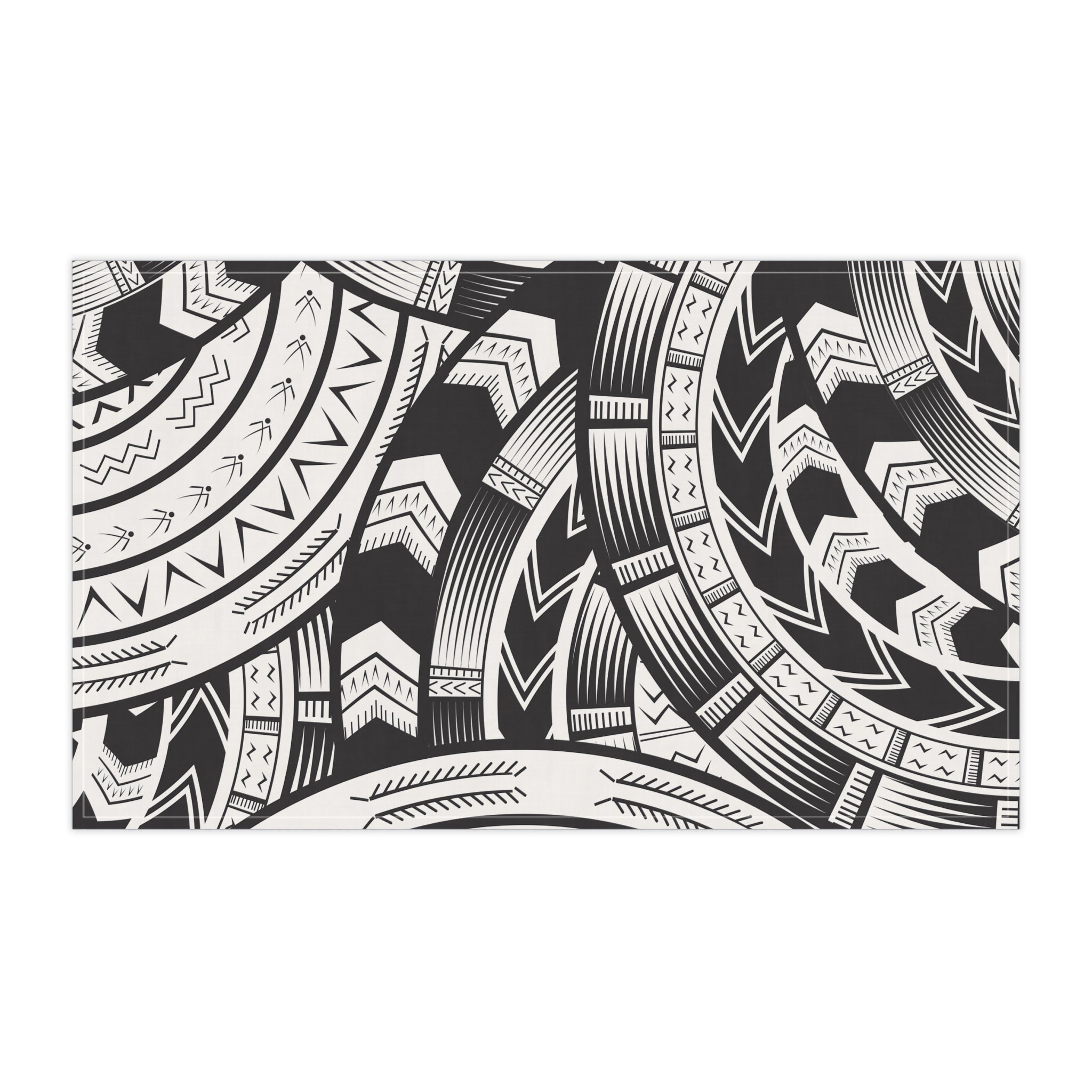 Black and White Tatau Tea Towel