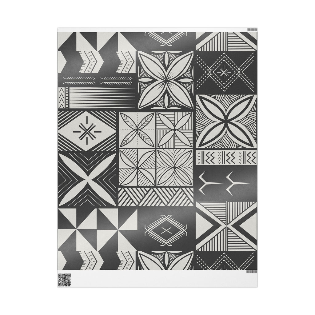 Maluelue (Black & Grey) Wrapping Paper
