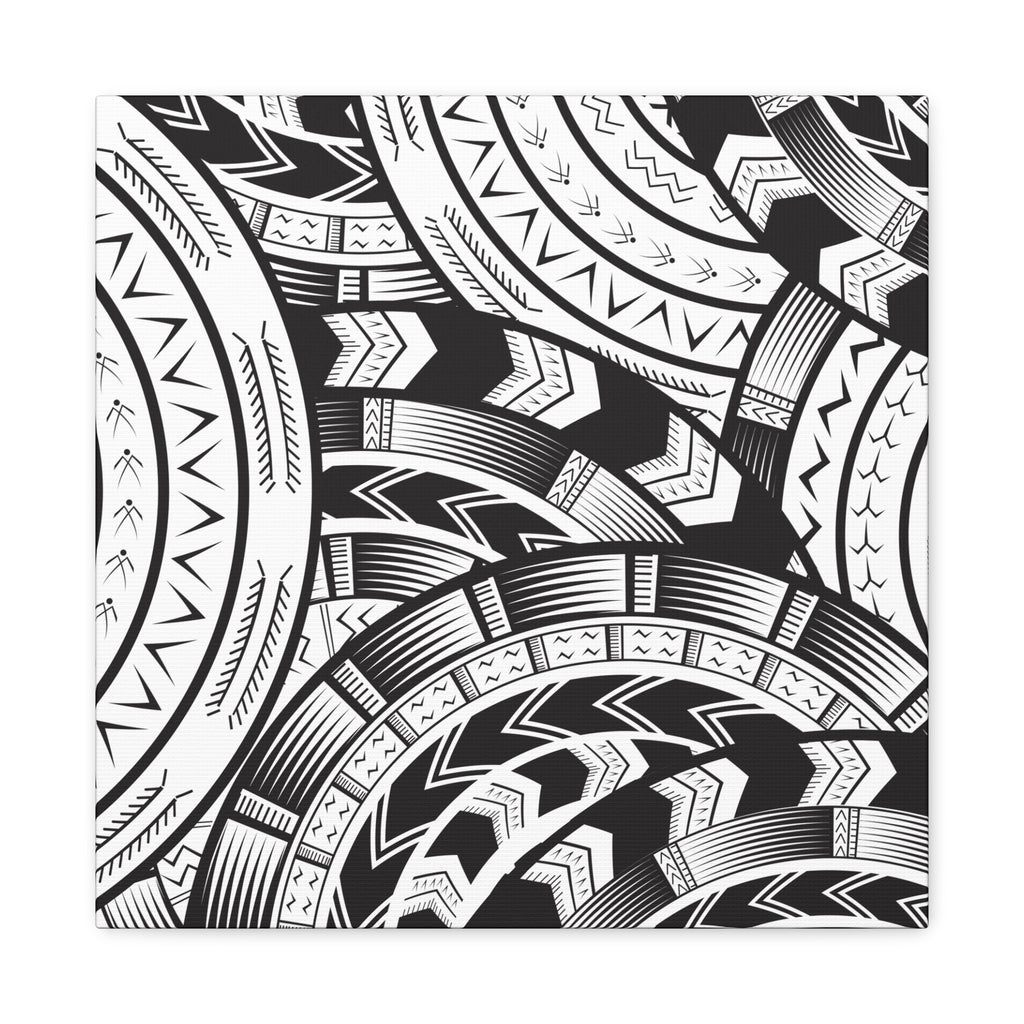 Black and White Tatau Canvas