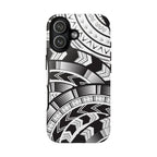 Black and White Tatau Phone Case
