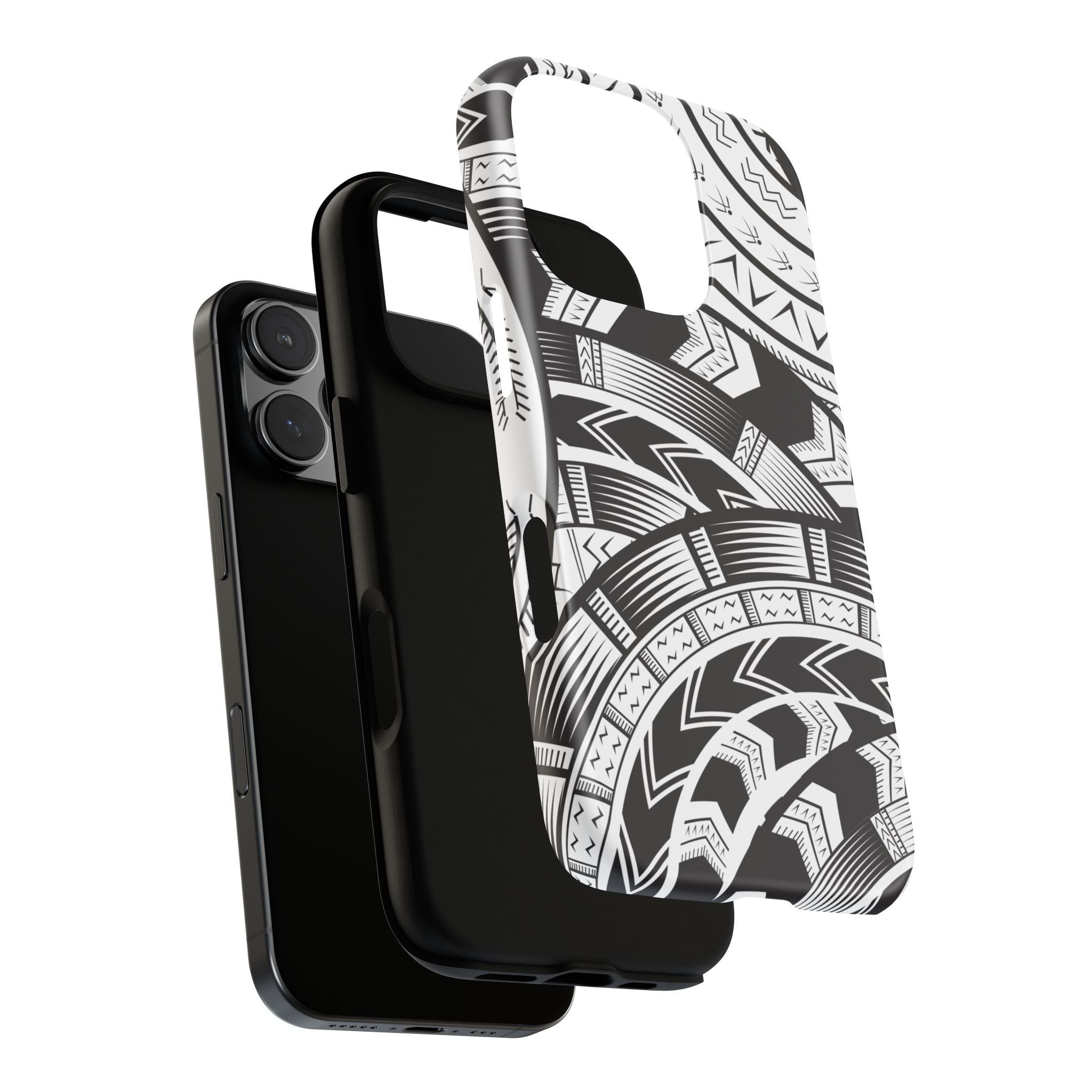 Black and White Tatau Phone Case