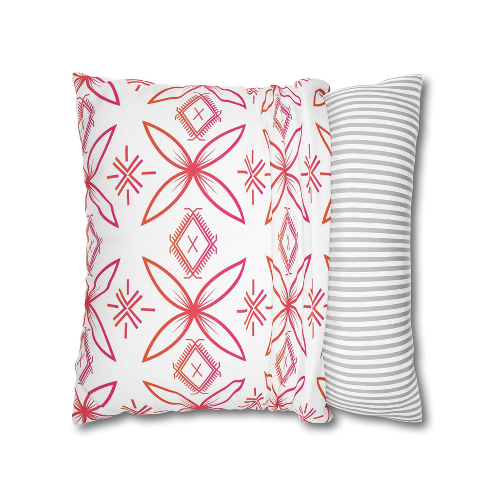 Fuli (Pink & Orange) Square Pillow Case