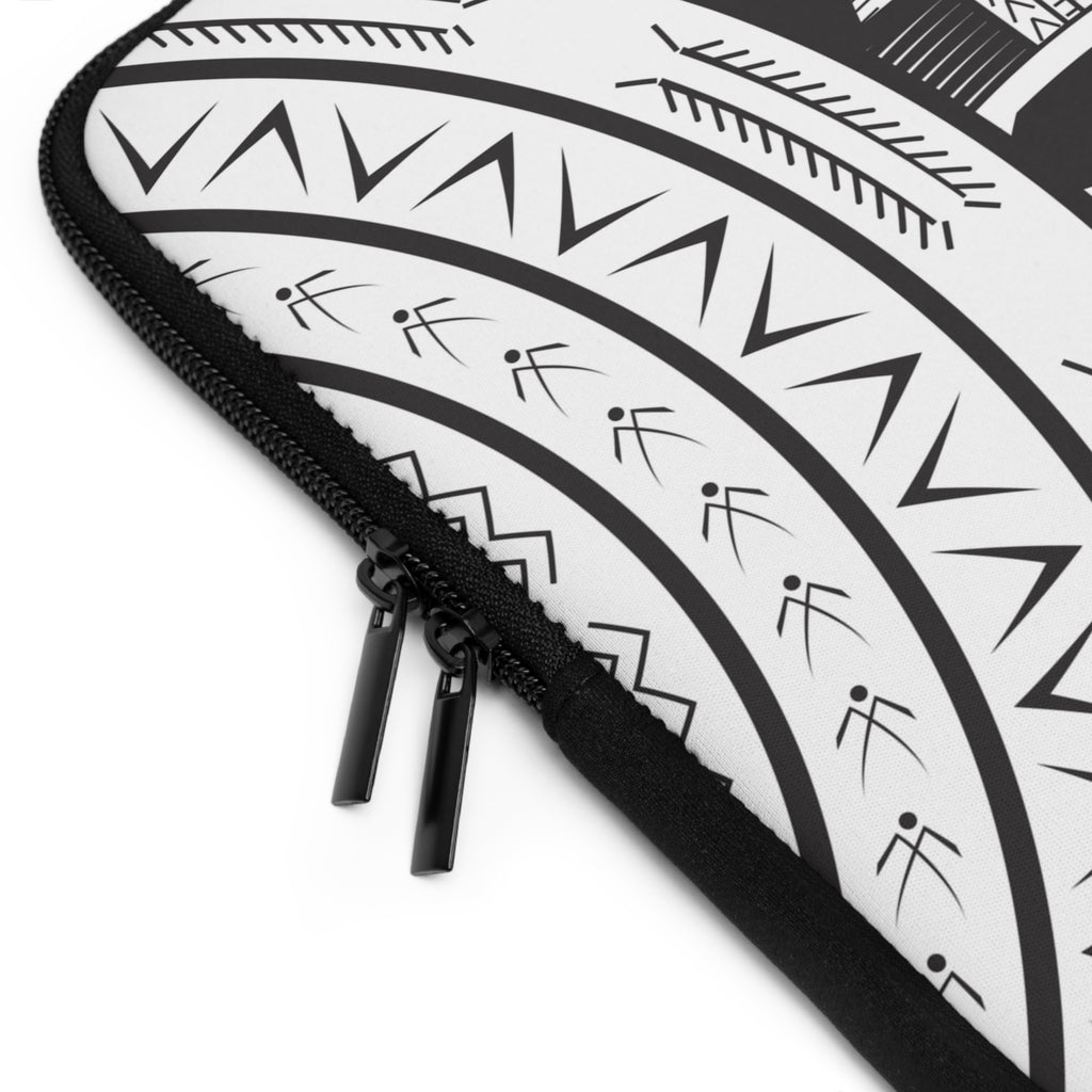 Black and White Tatau Laptop Sleeve