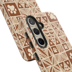 Manu Brown Tribal Paw Print Phone Case — Patterned All-Over-Print Phone Case