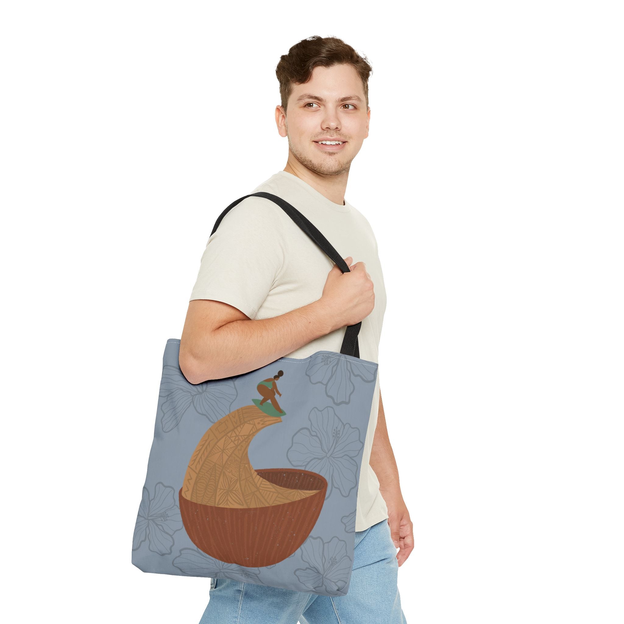 Surfing Kava Queen Tote Bag