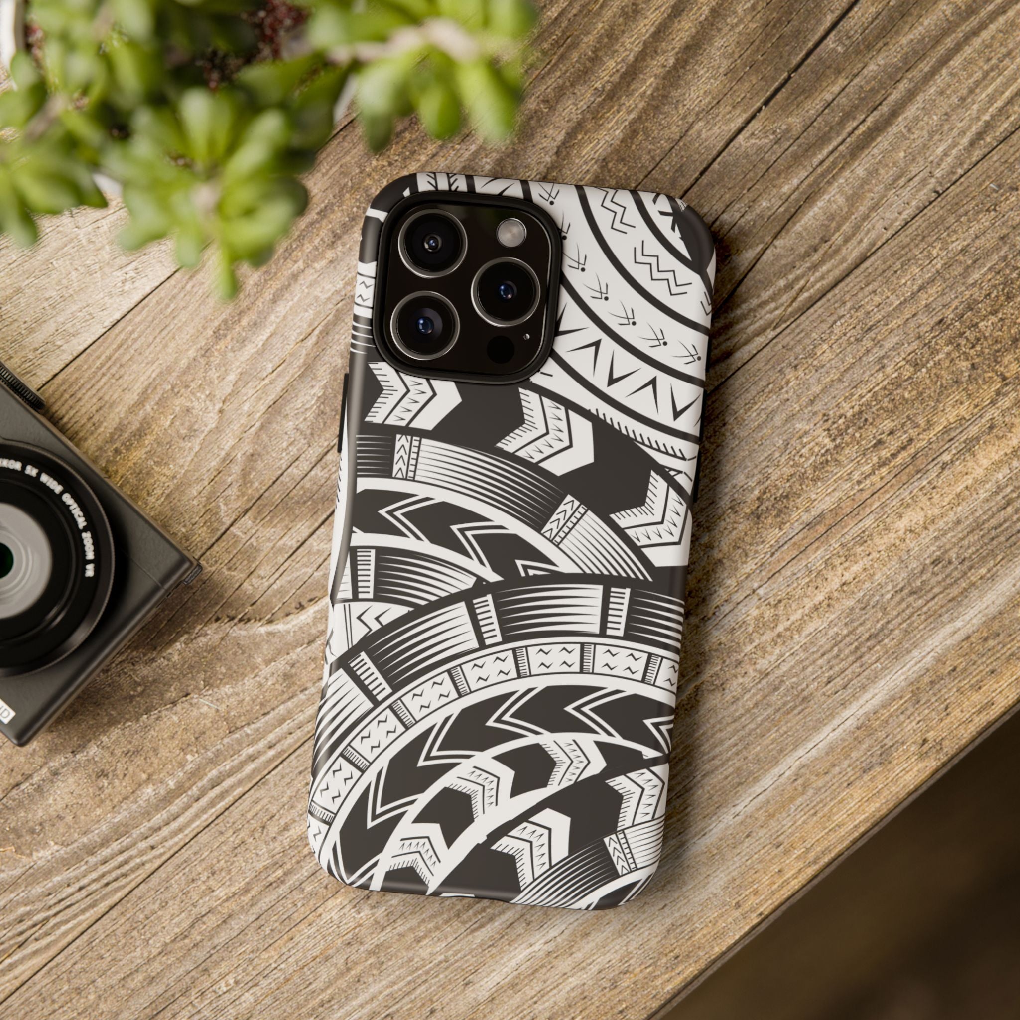 Black and White Tatau Phone Case