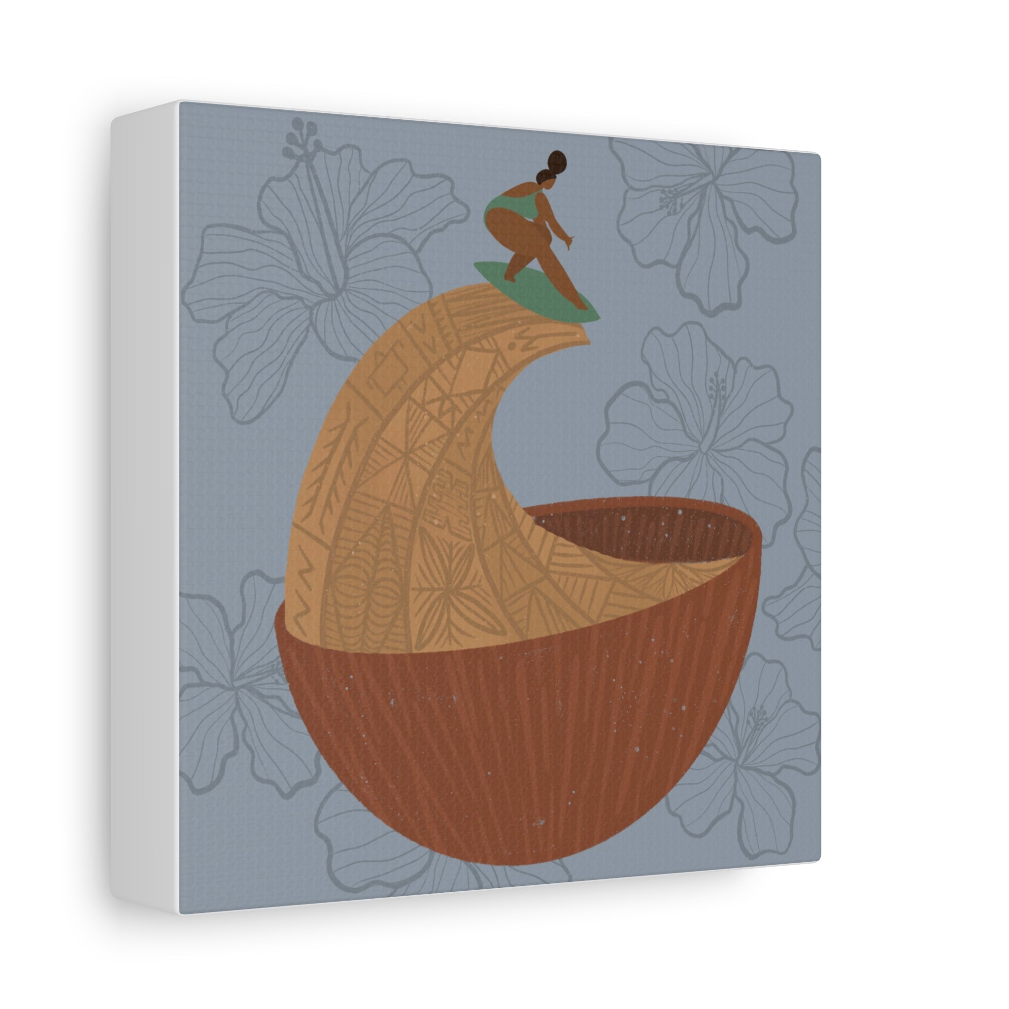 Surfing Kava Queen Canvas