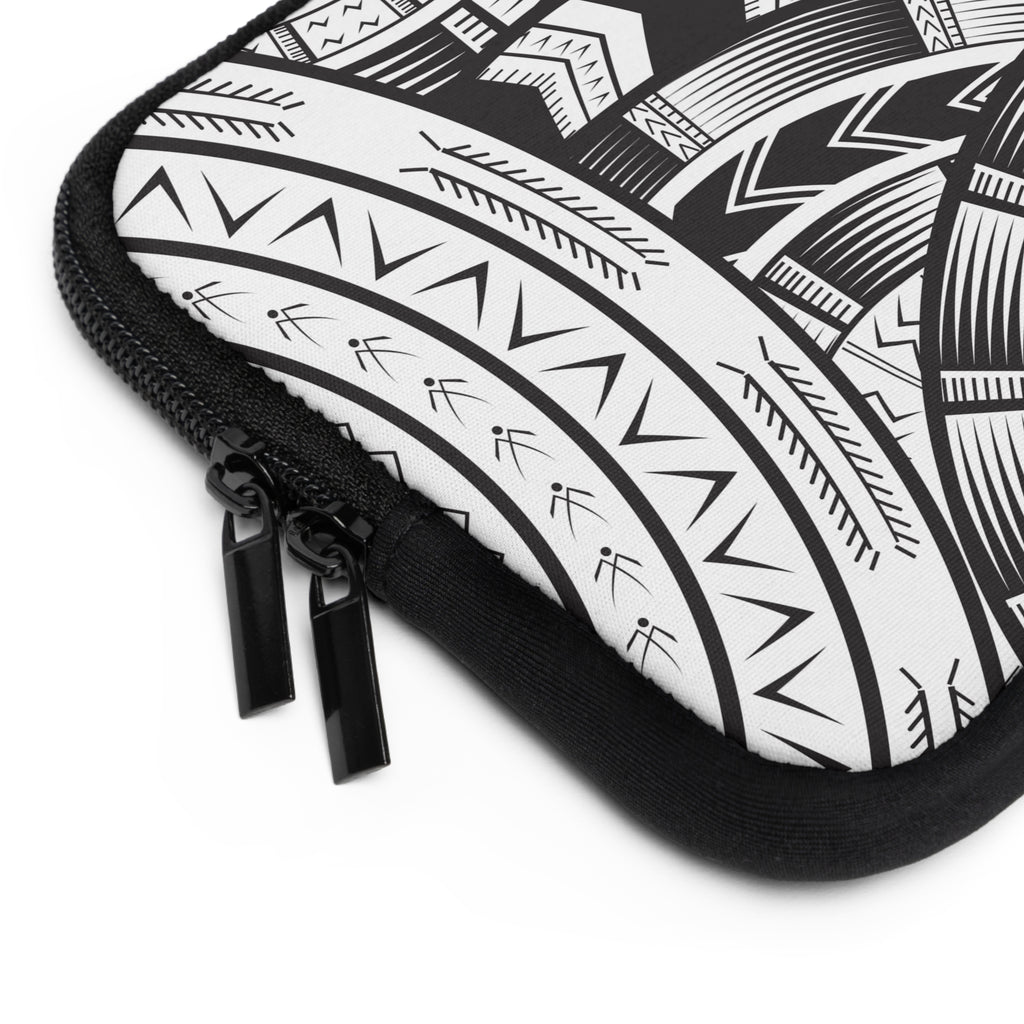 Black and White Tatau Laptop Sleeve