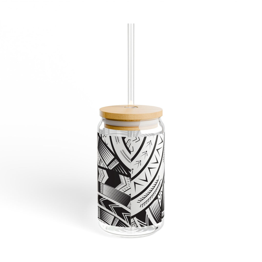 Black and White Tatau Sipper Glass