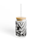 Black and White Tatau Sipper Glass