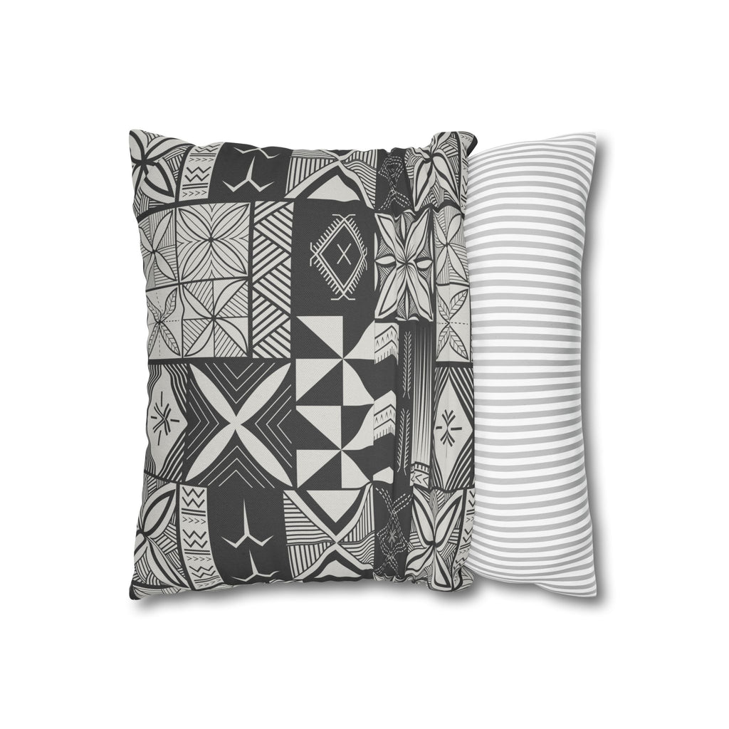 Maluelue (Black & Grey) Square Pillow Case