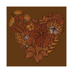 Terra Cotta Floral Heart Poster