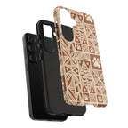 Manu Brown Tribal Paw Print Phone Case — Patterned All-Over-Print Phone Case