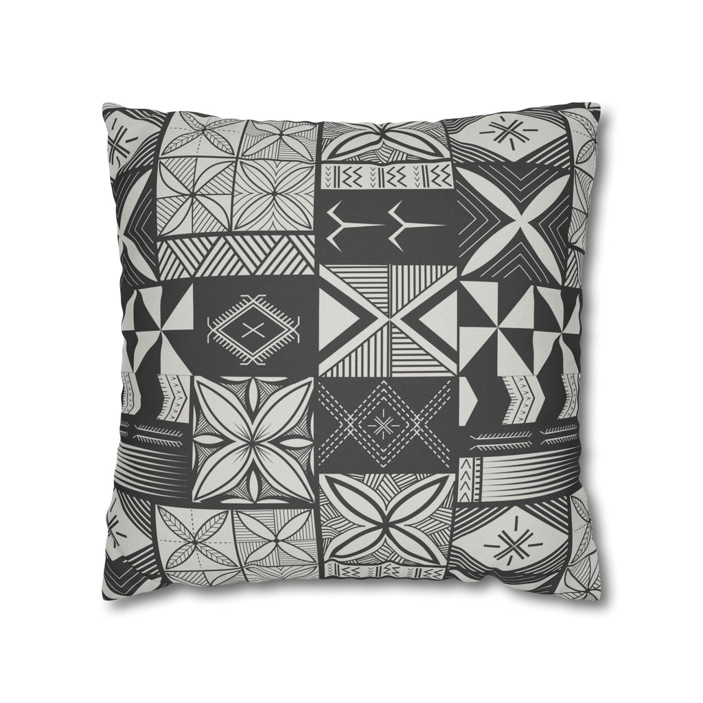 Maluelue (Black & Grey) Square Pillow Case