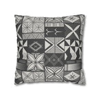Maluelue (Black & Grey) Square Pillow Case