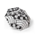 Black and White Tatau Foldable Umbrella