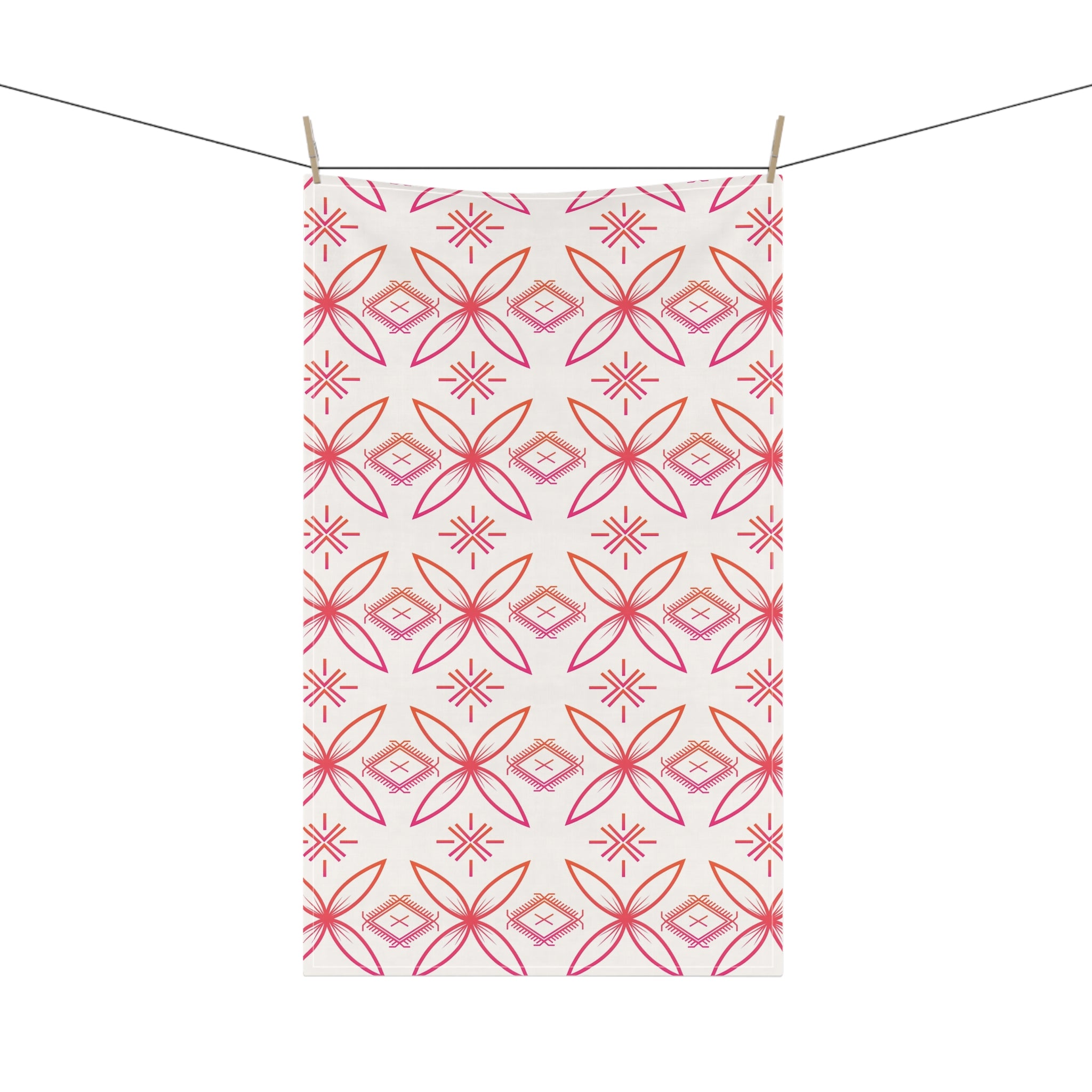 Fuli (Pink & Orange) Tea Towel