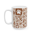 Manu Paw Print Pattern Ceramic Mug (15oz)