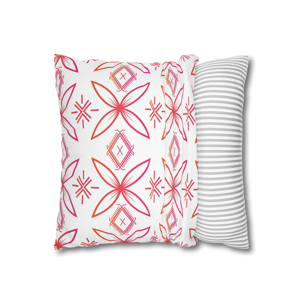Fuli (Pink & Orange) Square Pillow Case