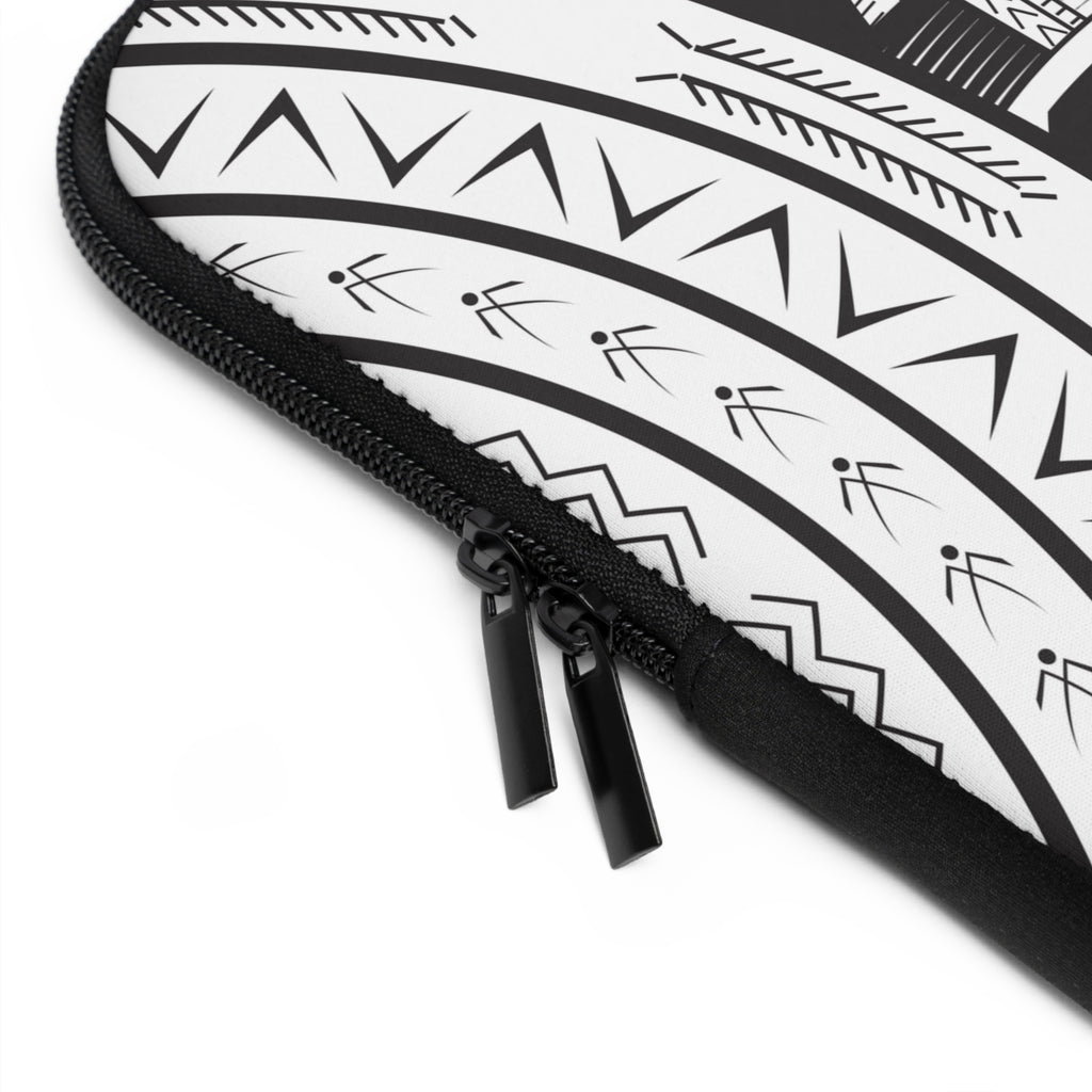 Black and White Tatau Laptop Sleeve
