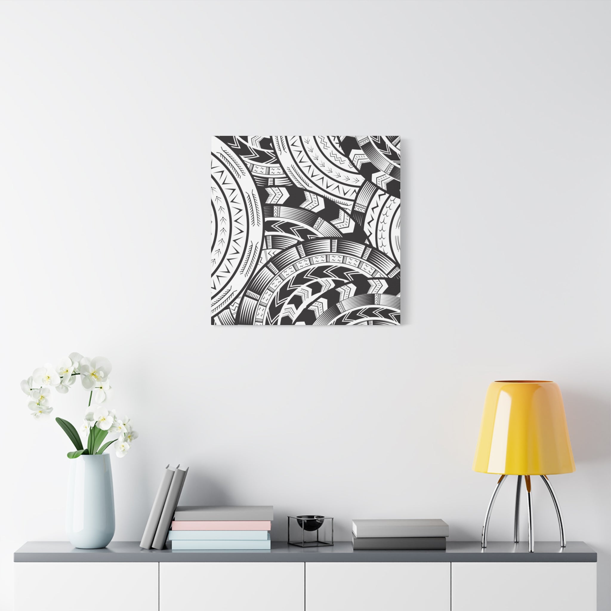 Black and White Tatau Canvas