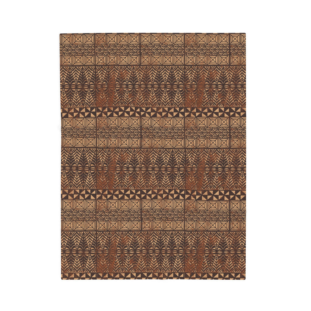 Tongan Ngatu Velveteen Plush Blanket