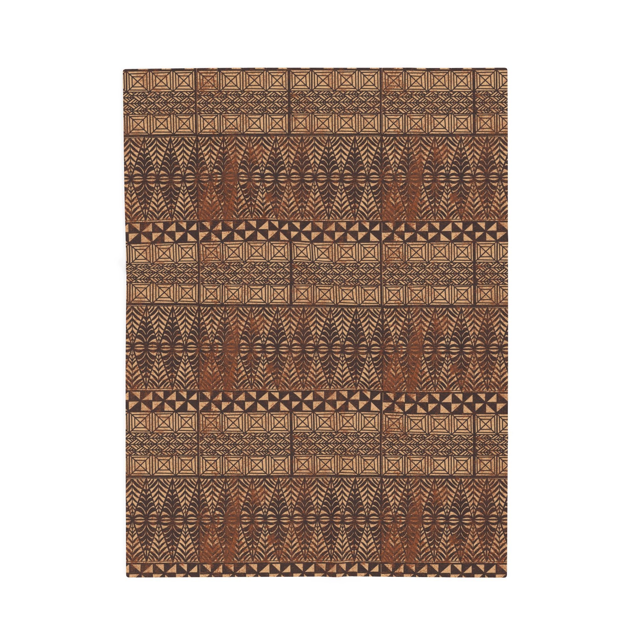 Tongan Ngatu Velveteen Plush Blanket